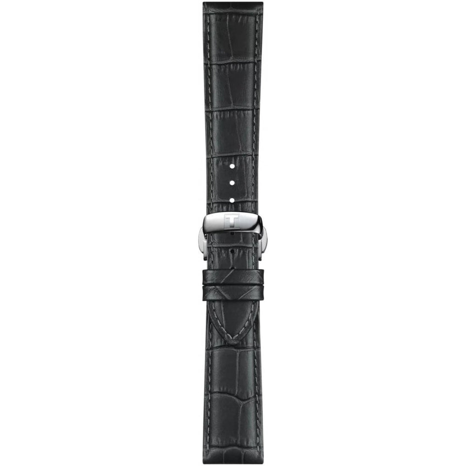 Tissot Official Grey Alligator-Style Leather Strap 21mm