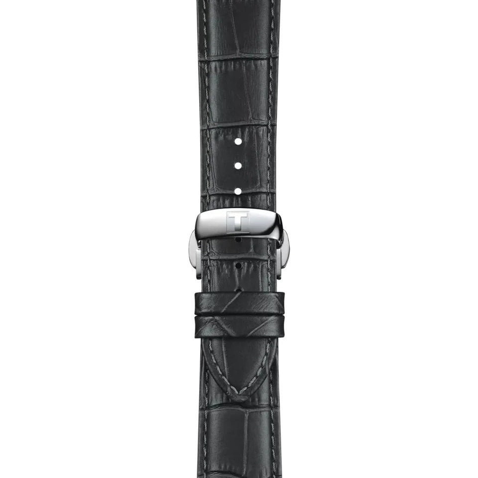Tissot Official Grey Alligator-Style Leather Strap 21mm