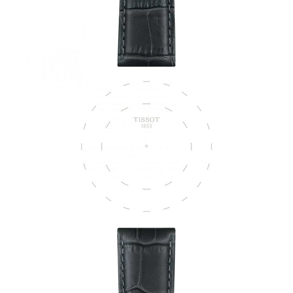 Tissot Official Grey Alligator-Style Leather Strap 21mm