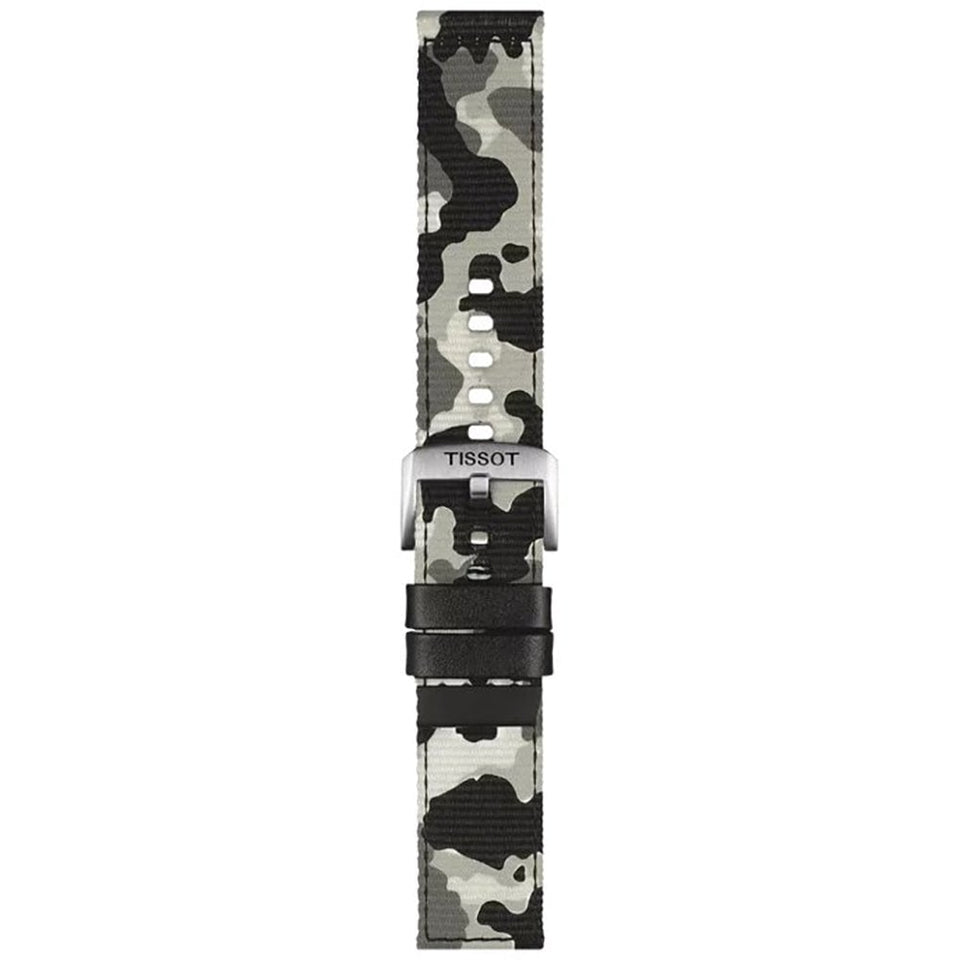 Tissot Official Khaki Camo Textile Strap 22mm