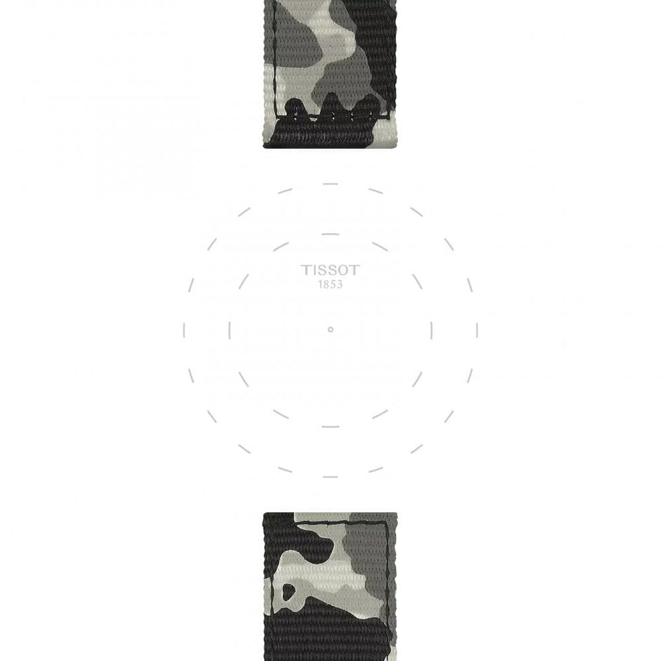 Tissot Official Khaki Camo Textile Strap 22mm