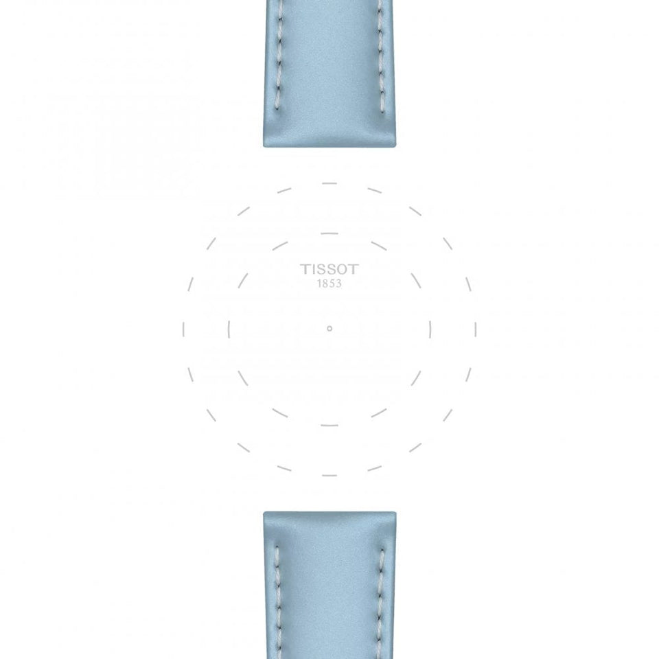Tissot Official Light Blue Leather Strap 18mm
