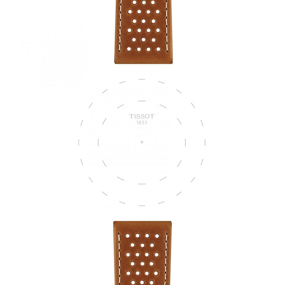 Tissot Official Light Brown Leather Strap 22mm