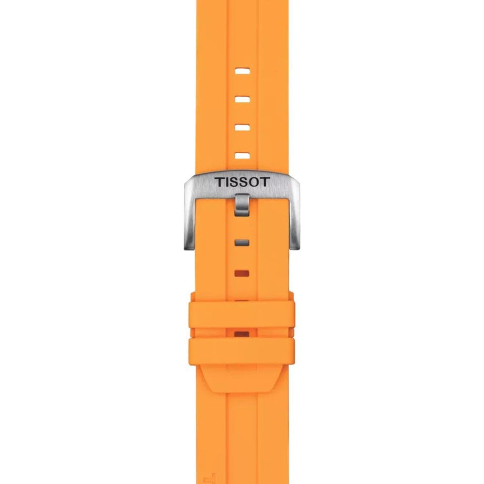 Tissot Official Orange Silicone Strap 22mm