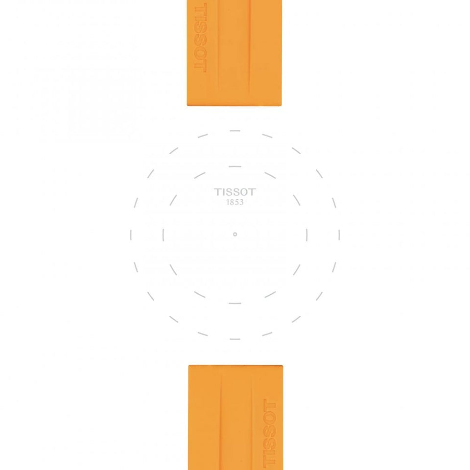 Tissot Official Orange Silicone Strap 22mm