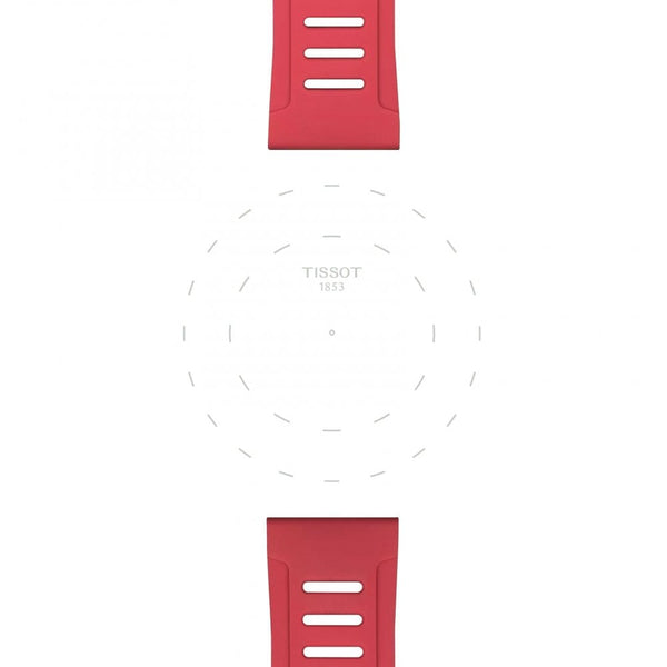 Tissot Official Red Silicone Strap 21mm