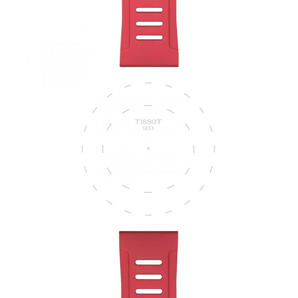 Tissot Official Red Silicone Strap 21mm