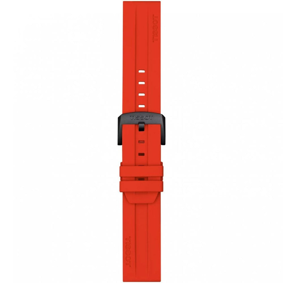 Tissot Official Red Silicone Strap 22mm