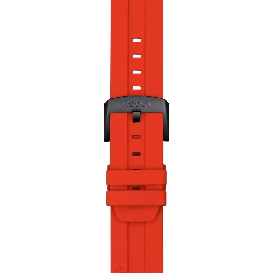 Tissot Official Red Silicone Strap 22mm