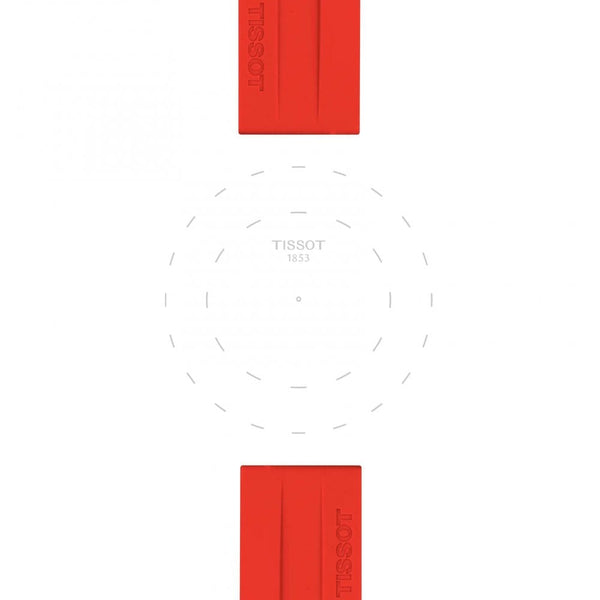 Tissot Official Red Silicone Strap 22mm