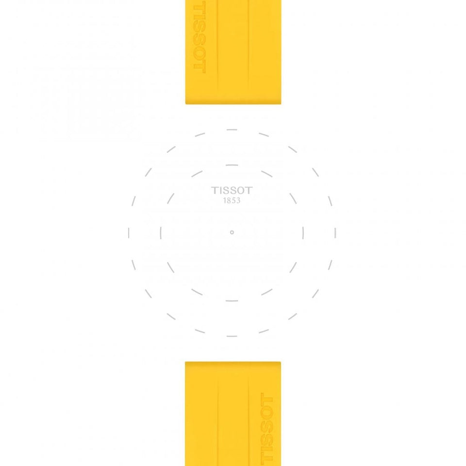 Tissot Official Yellow Silicone Strap 22mm