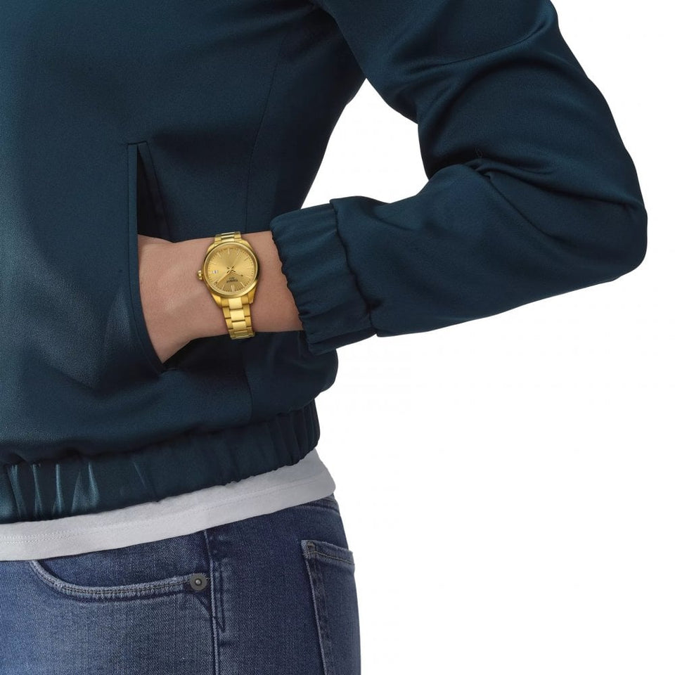 Tissot PR 100 34mm Gold Dial Watch