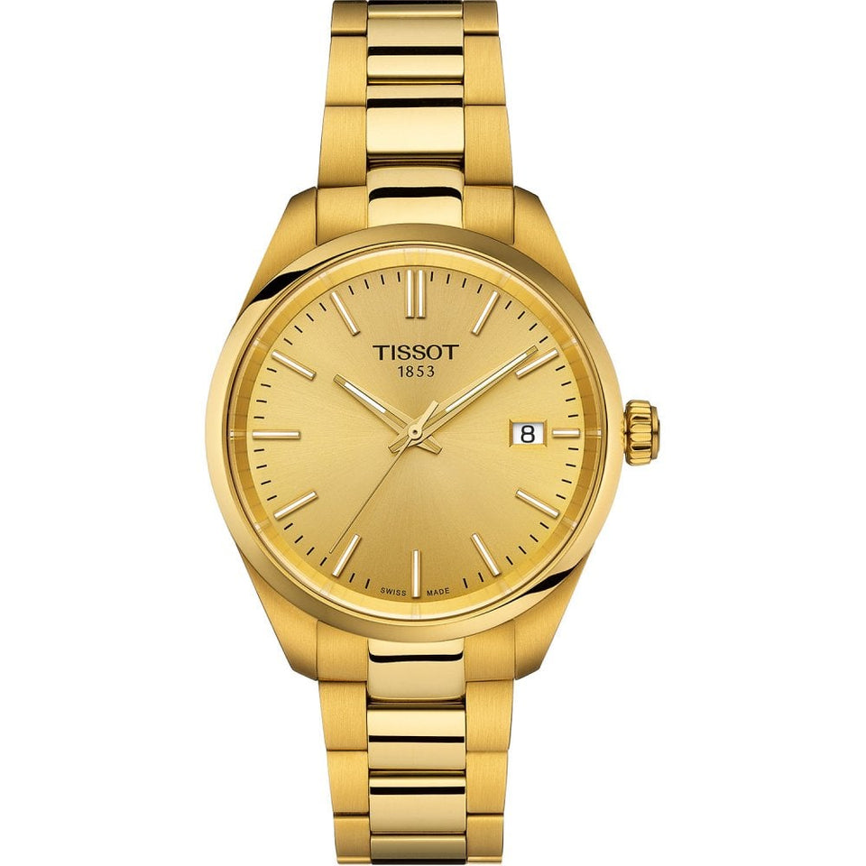 Tissot PR 100 34mm Gold Dial Watch
