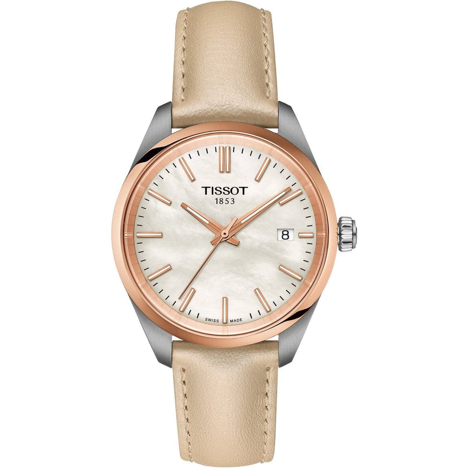 Tissot PR 100 34mm Mother Of Pearl Dial Watch