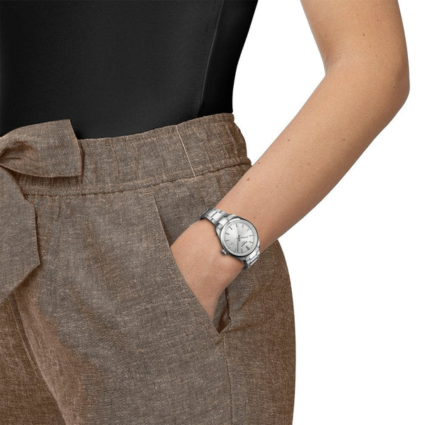 Tissot Ladies PR 100 34mm Silver Dial Watch