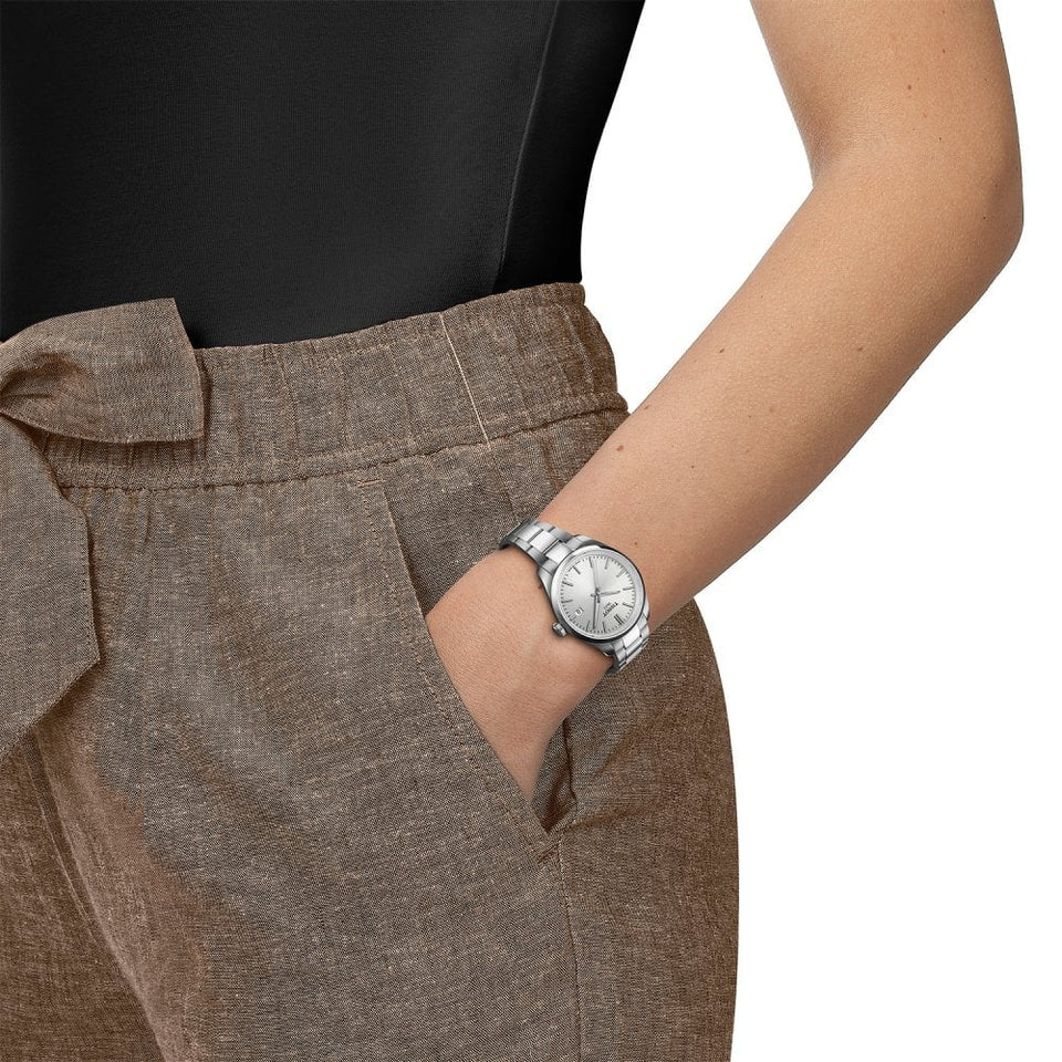 Tissot Ladies PR 100 34mm Silver Dial Watch