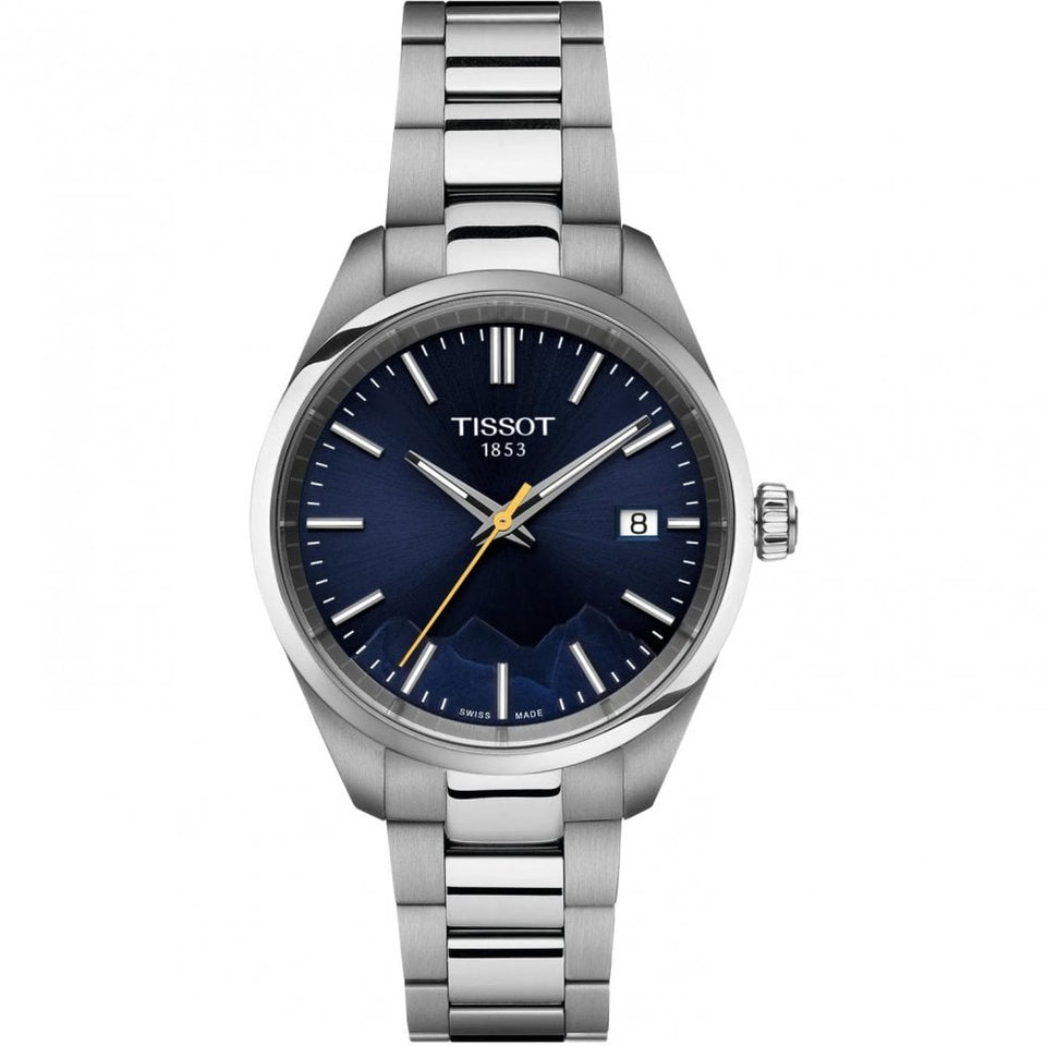 Tissot PR 100 Jungfraubahn 34mm Blue Quartz Watch