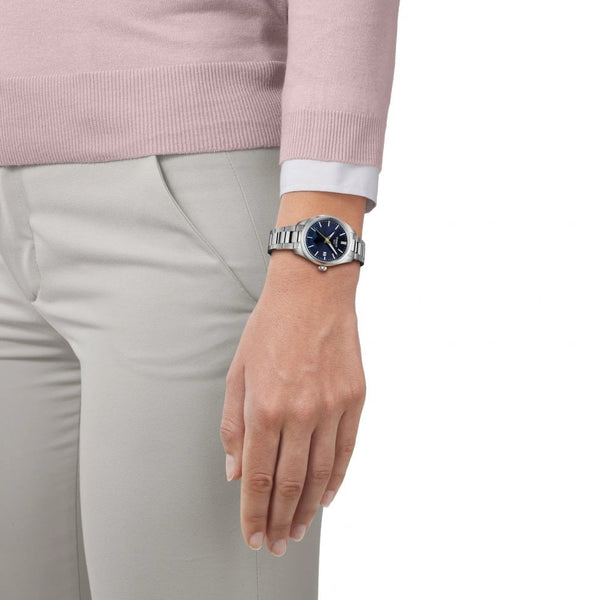 Tissot PR 100 Jungfraubahn 34mm Blue Quartz Watch