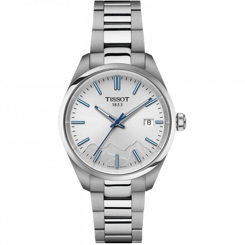 Tissot PR 100 Jungfraubahn 34mm Silver Quartz Watch