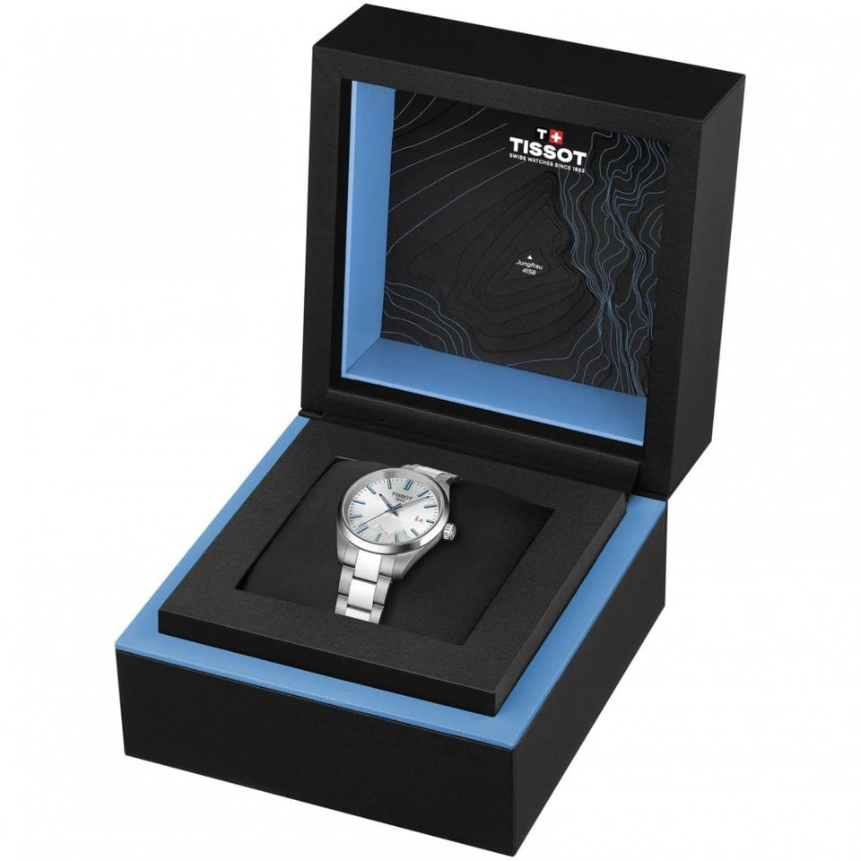 Tissot PR 100 Jungfraubahn 34mm Silver Quartz Watch
