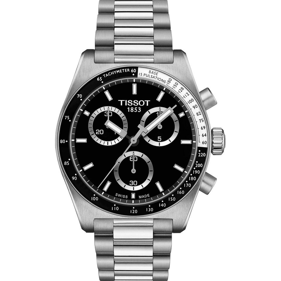Tissot PR516 Men's Black Dial 40mm Quartz Chronograph Watch