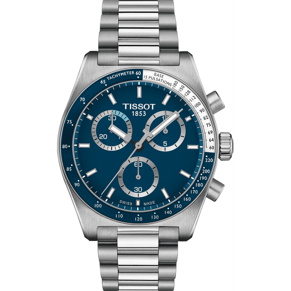 Tissot PR516 Men's Blue Dial 40mm Quartz Chronograph Watch