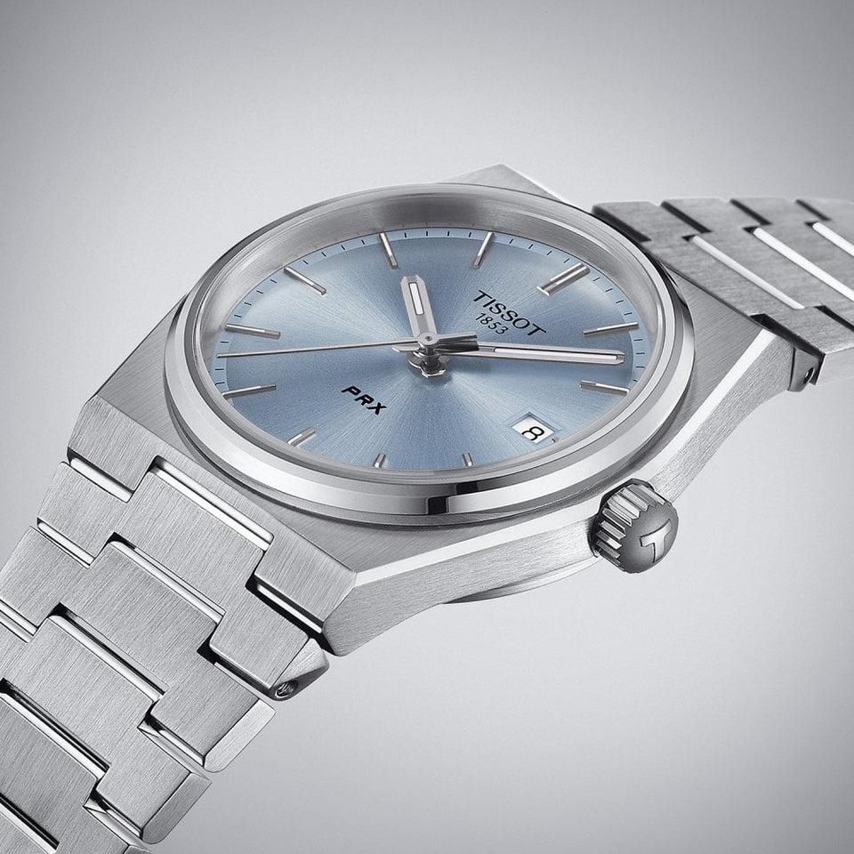 Tissot PRX 40 205 Gent's 35mm Quartz Watch | Ice Blue Dial