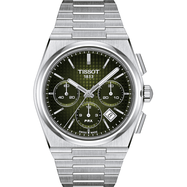 Tissot Men's PRX 42mm Automatic Green Dial Chronograph Watch