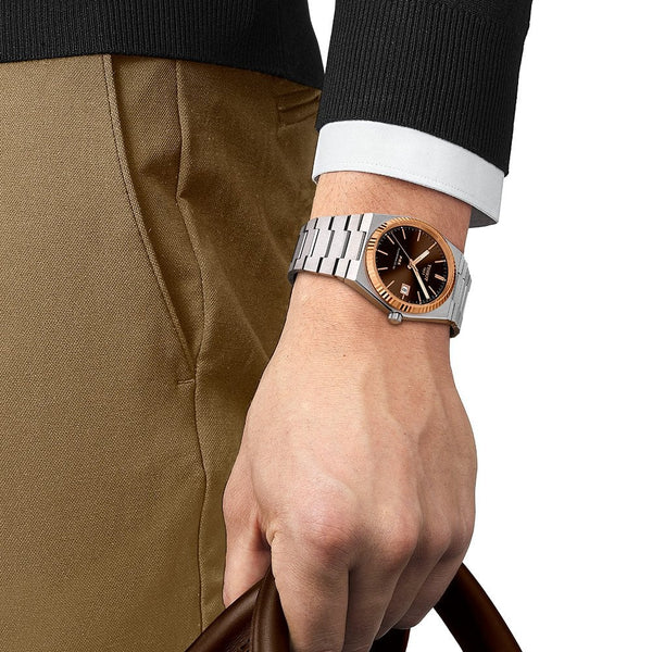 Tissot PRX Powermatic Gent's Watch | 18k Rose Gold Bezel