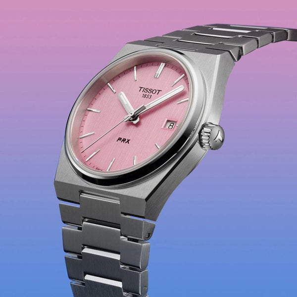 Tissot PRX Quartz 35mm Pink Dial Stainless Steel Watch