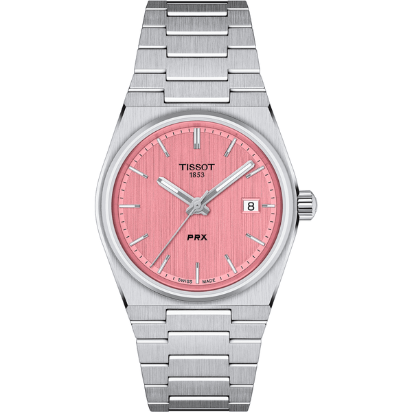 Tissot PRX Quartz 35mm Pink Dial Stainless Steel Watch