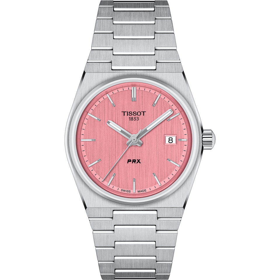 Tissot PRX Quartz 35mm Pink Dial Stainless Steel Watch