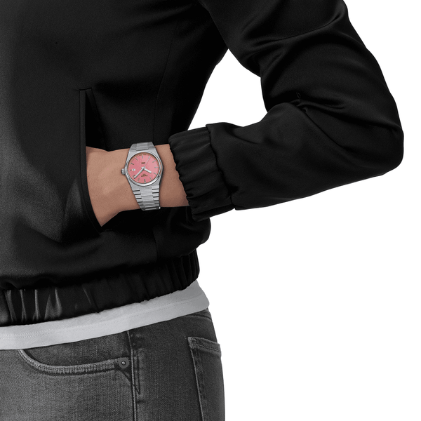 Tissot PRX Quartz 35mm Pink Dial Stainless Steel Watch