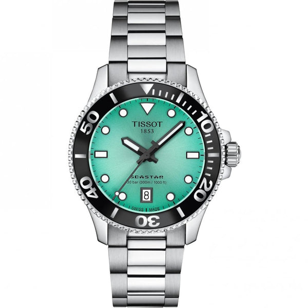Tissot Seastar 1000 36mm Quartz Turquoise Dial Watch
