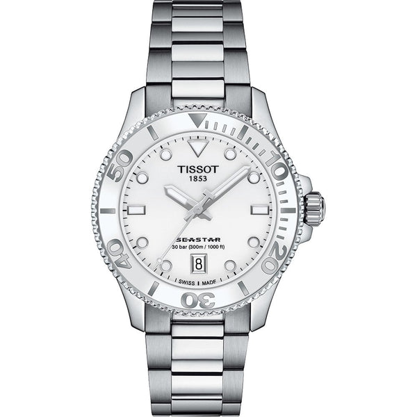 Tissot Seastar 1000 36mm White Diver's Watch