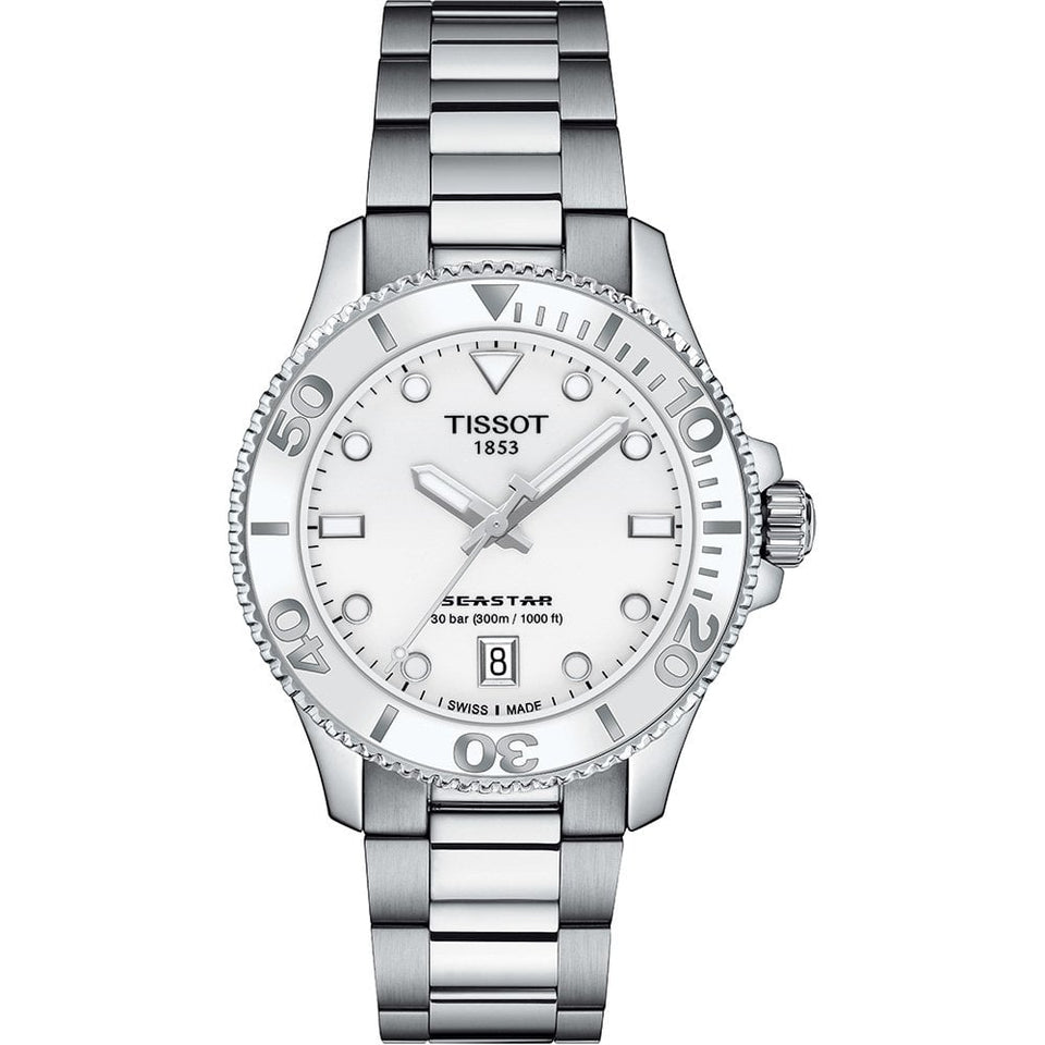 Tissot Seastar 1000 36mm White Diver's Watch