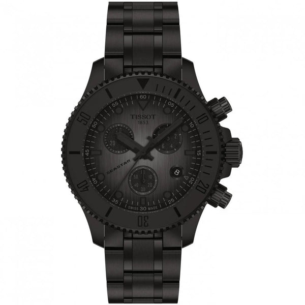 Tissot Seastar 1000 All Black Quartz Chronograph 38mm Watch
