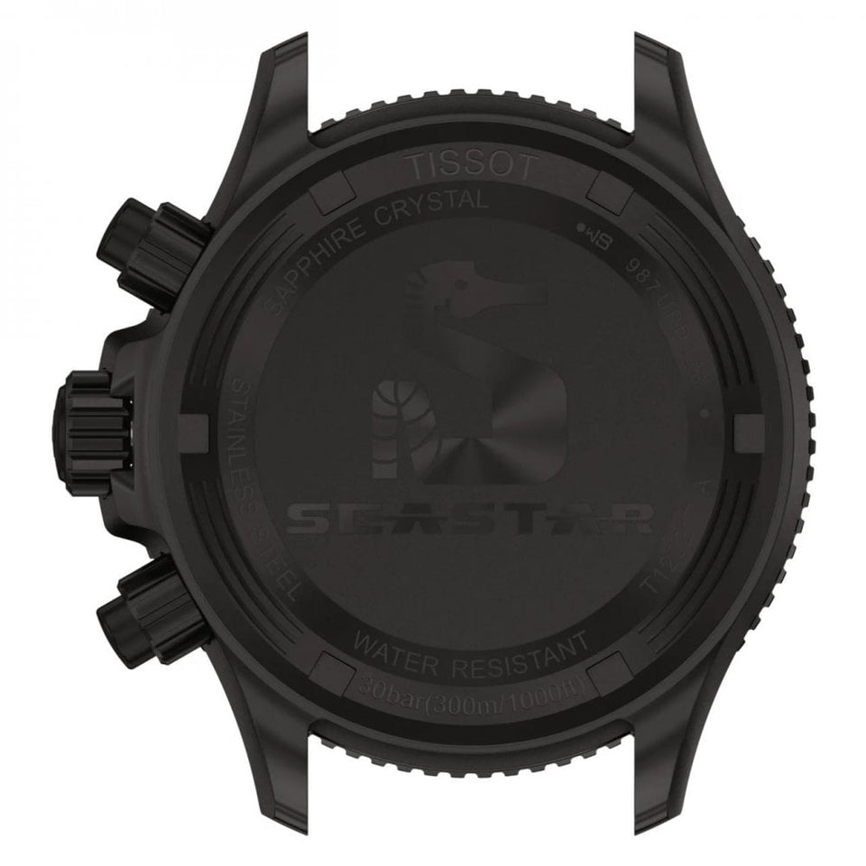 Tissot Seastar 1000 All Black Quartz Chronograph 38mm Watch