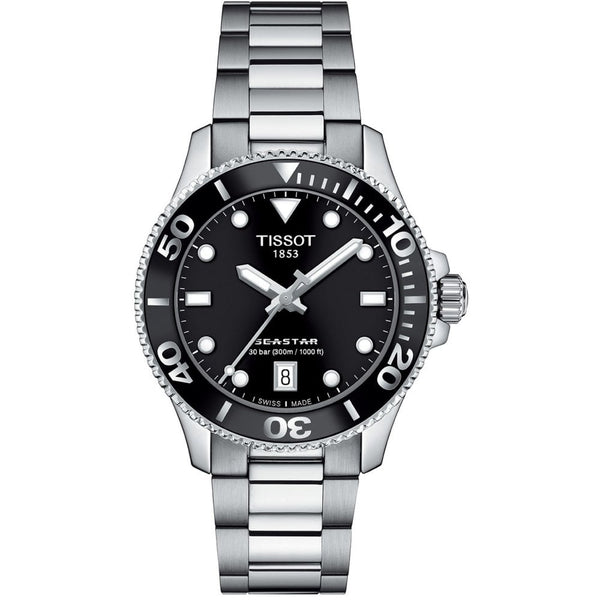 Tissot Seastar 1000 Black Dial 36mm Quartz Diver's Watch