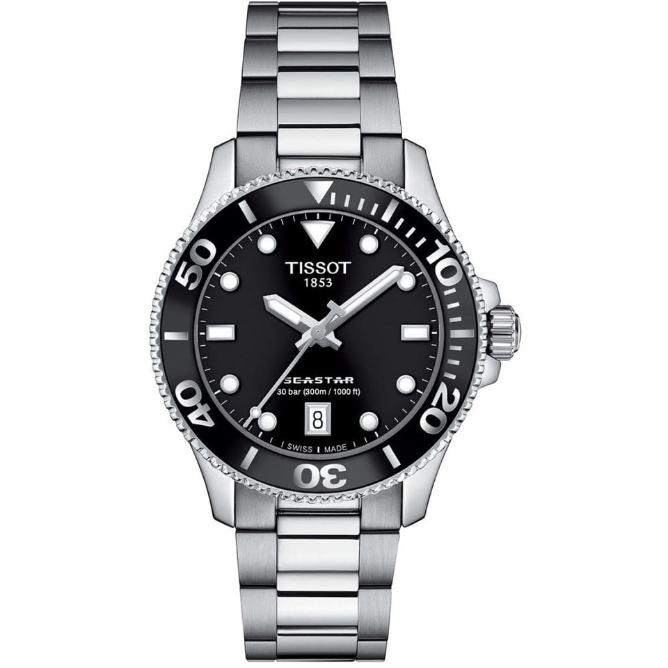 Tissot Seastar 1000 Black Dial 36mm Quartz Diver's Watch