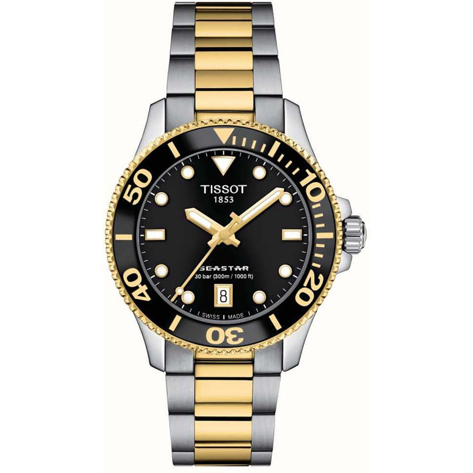 Tissot Seastar 1000 Black Dial 36mm Quartz Diver's Watch