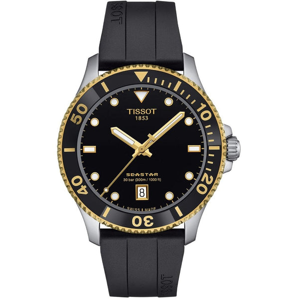 Tissot Seastar 1000 Black Dial 40mm Quartz Diver's Watch