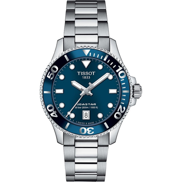 Tissot Seastar 1000 Blue Dial 36mm Quartz Diver's Watch