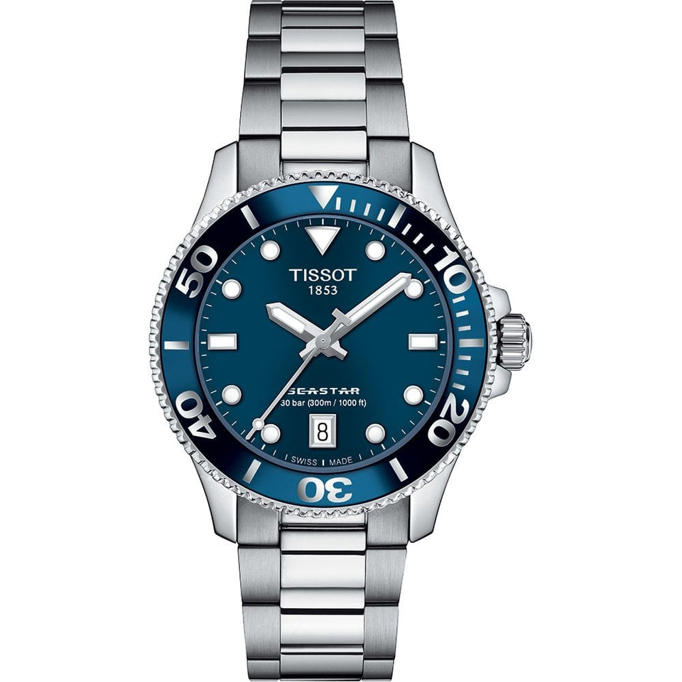 Tissot Seastar 1000 Blue Dial 36mm Quartz Diver's Watch