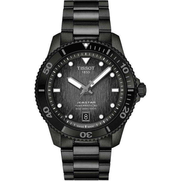 Tissot Seastar 1000 Powermatic 80 40mm Black Dial Watch