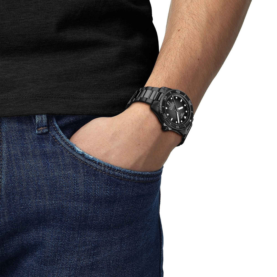 Tissot Seastar 1000 Powermatic 80 40mm Black Dial Watch