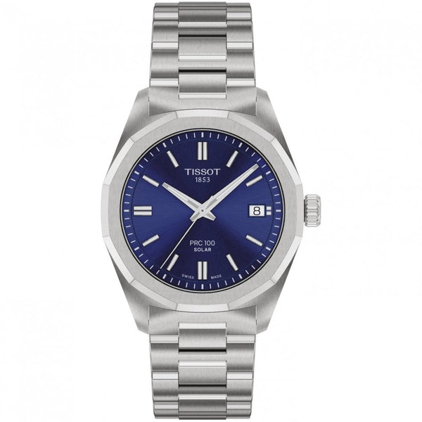 Tissot Ladies PRC 100 Solar 34mm Blue Dial Watch