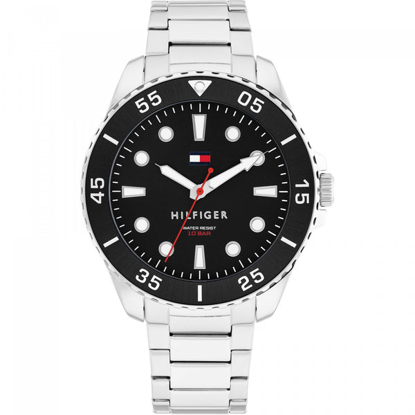 Tommy Hilfiger Gents Black Dial 42mm Bracelet Watch