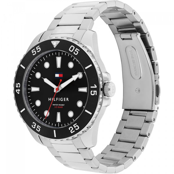 Tommy Hilfiger Gents Black Dial 42mm Bracelet Watch