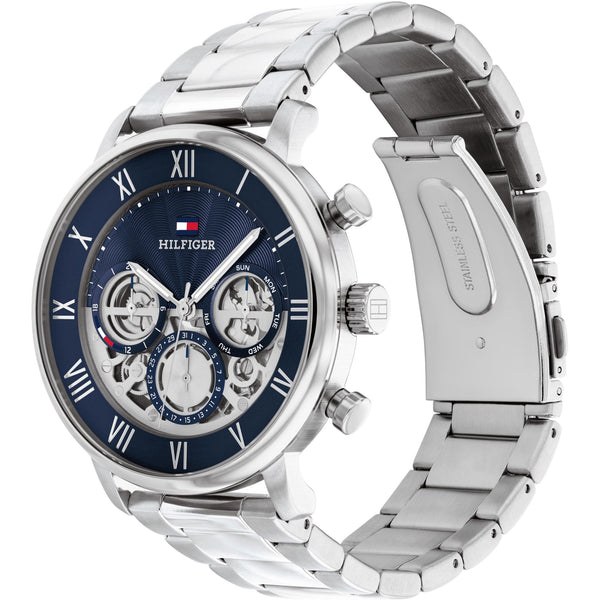 Tommy Hilfiger Gents Open Blue Dial 44mm Bracelet Watch